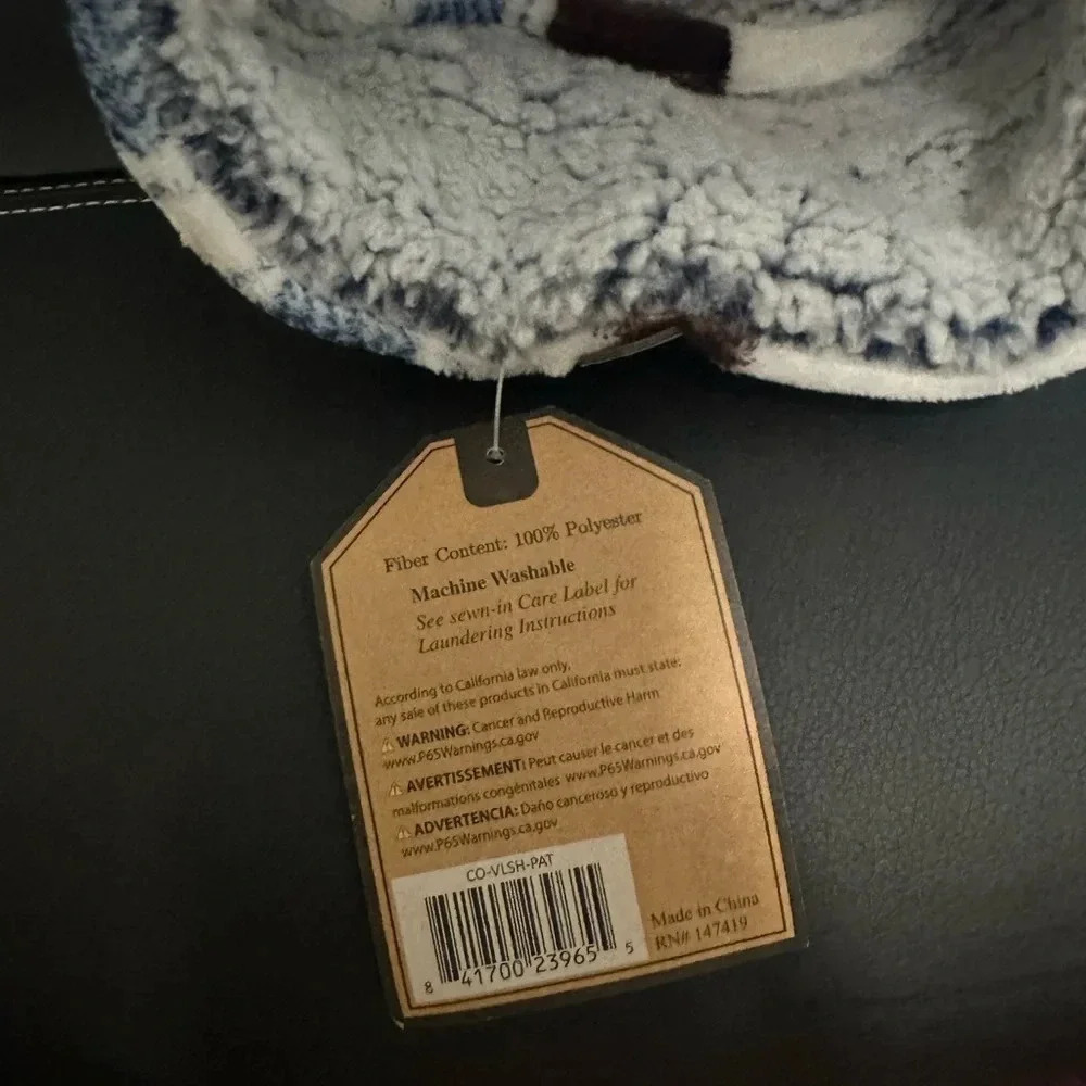 Mantolok Velvet back Printed Teddy Sherpa Throw Rolled leather strap Cowprint - Picture 4 of 4